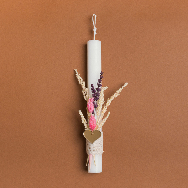 Beauty Home ΛΑΜΠΑΔΑ 25cm ΑΠΟΞΗΡΑΜΕΝΑ ΜΕ ΚΑΡΔΙΑ PLEXI GLASS ΡΟΖ ΣΕ ΣΥΣΚΕΥΑΣΙΑ ΔΩΡΟΥ