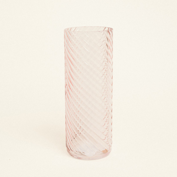 Beauty Home Γυάλινο Βάζο με Εφέ Στροβιλισμού 10cm x 26.5cm  Σάπιο Μήλο