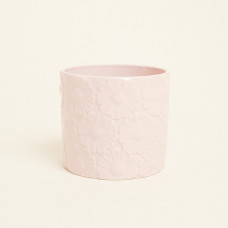 Beauty Home Κασπώ Πήλινο με Ανάγλυφο Σχέδιο Λουλουδιών
 12.8cm x 13.1cm  Ροζ