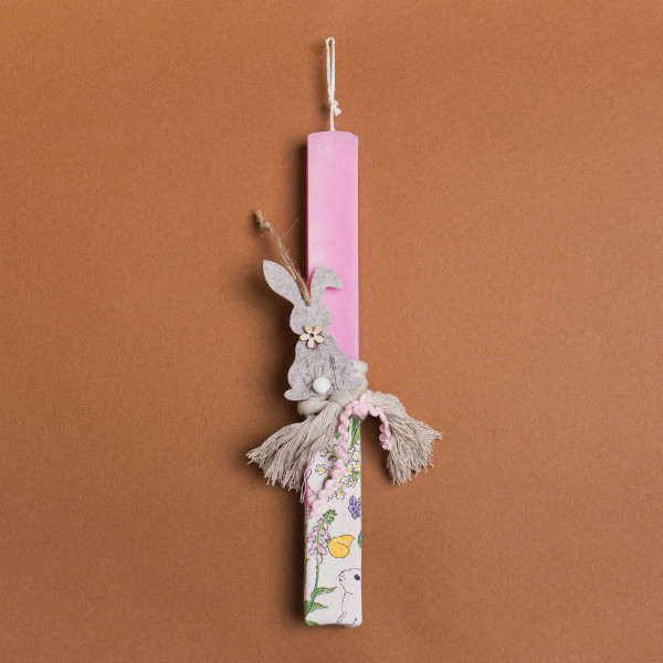 Beauty Home ΛΑΜΠΑΔΑ ΡΟΖ 33cm ΤΣΟΧΙΝΟΣ ΛΑΓΟΣ ΣΕ ΣΥΣΚΕΥΑΣΙΑ ΔΩΡΟΥ