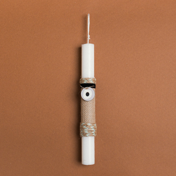 Beauty Home ΛΑΜΠΑΔΑ 25cm ΞΥΛΙΝΟ ΜΑΤΙ ΓΚΡΙ ΣΕ ΣΥΣΚΕΥΑΣΙΑ ΔΩΡΟΥ