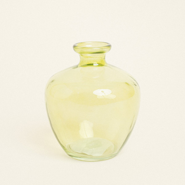 Beauty Home Γυάλινο Βάζο 14 x 16 cm  Πράσινο
