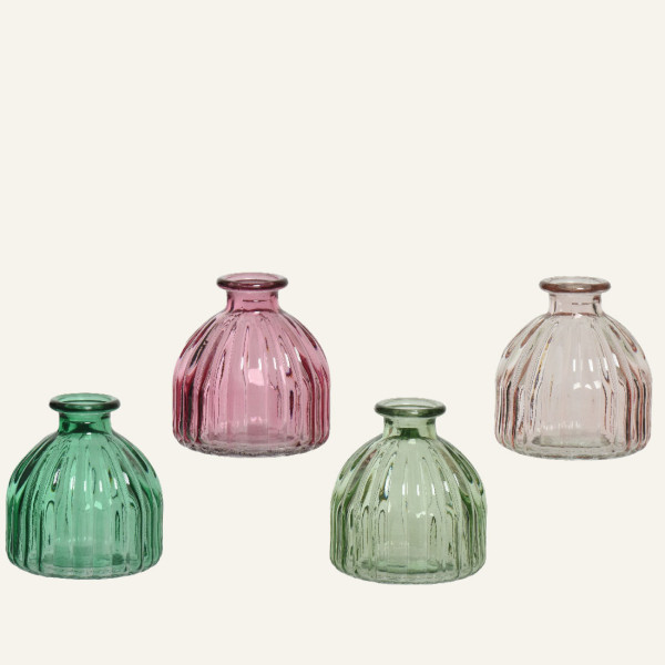Beauty Home ΒΑΖΟ ΓΥΑΛΙΝΟ ΡΕΤΡΟ 8 x 8,5 cm  Πράσινο