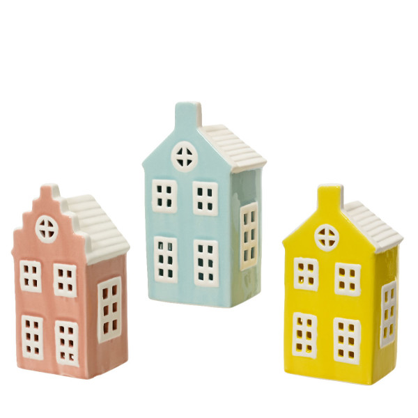 Beauty Home Διακοσμητικό Σπίτι από Πορσελάνη 7,8 x 6,3 x 15 cm  Σάπιο Μήλο