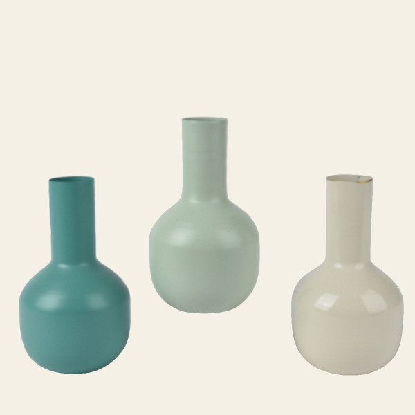 Beauty Home Βάζο Μεταλλικό 10 x 19 cm  Βεραμάν