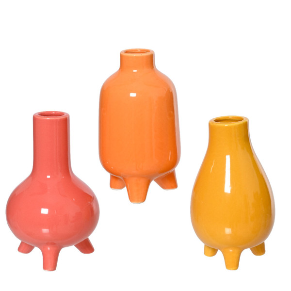 Beauty Home Βάζο Πορσελάνης 3 Σχεδία 7.3 x 13 CM  ΚΡΟΚΙ