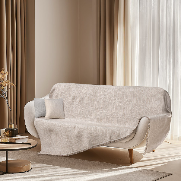 Beauty Home Ριχτάρι Μονοθέσιο Art 8707 180x170 Εκρού