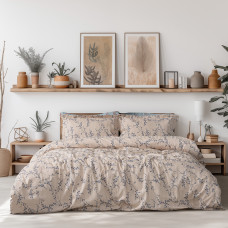 Beauty Home Σετ κουβερλί υπέρδιπλο Art 12210 Anastasia 100% Βαμβακοσατέν 300tc 220x240 Μπεζ