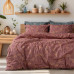 Beauty Home Σετ σεντόνια υπέρδιπλα με λάστιχο Art 12210 Indra 100% Βαμβακοσατέν 300tc 170x200+30 Σάπιο μήλο