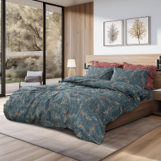 Beauty Home Σετ πάπλωμα υπέρδιπλο Art 12217 Gemini 100% Βαμβακοσατέν 300tc 220x240 Κυπαρισσί