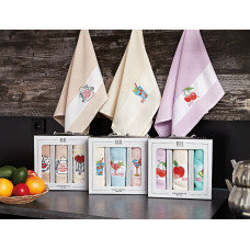 Beauty Home Ποτηρόπανα σετ 3τμχ Cook Art 8286 40x60 Μπεζ