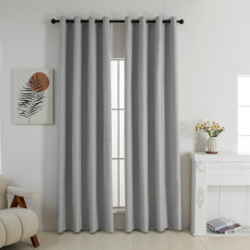Beauty Home Κουρτίνα Full Blackout σκίασης με 8 κρίκους Elite Art 8392 Light Grey-Νο3 140x270 Ασημί