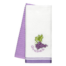 Beauty Home Ποτηρόπανα σετ 2τμχ Grapes Art 8801 40x60 Λιλά