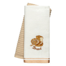 Beauty Home Ποτηρόπανα σετ 2τμχ Bread Art 8813 40x60 Μπεζ