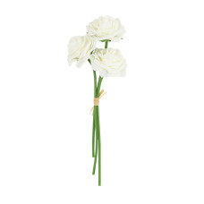 Beauty Home Μπουκέτο με 3 αφρώδη τριαντάφυλλα λευκά ø7×26.5cm