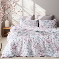 Beauty Home Σετ σεντόνια μονά με λάστιχο Ninet Art 12252 100x200+30 Γκρι,Ροζ