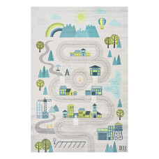 Beauty Home Χαλί παιδικό Fun Art 9560 135x180 Γκρι