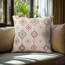 Beauty Home Μαξιλαροθήκη ΣΤΟΦΑ ΙΝΔΙΚΟΙ ΡΟΜΒΟΙ   45 x 45 cm