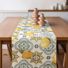 Beauty Home ΡΑΝΝΕΡ ΣΤΟΦΑ ΛΕΜΟΝΙΑ ΣΕ ΦΟΝΤΟ ΜΕ ΠΛΑΚΑΚΙΑ   32 cm x 1,5 m