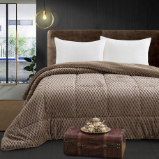 Beauty Home Κουβερτοπάπλωμα υπέρδιπλο Art 12654 220x240 Μόκα