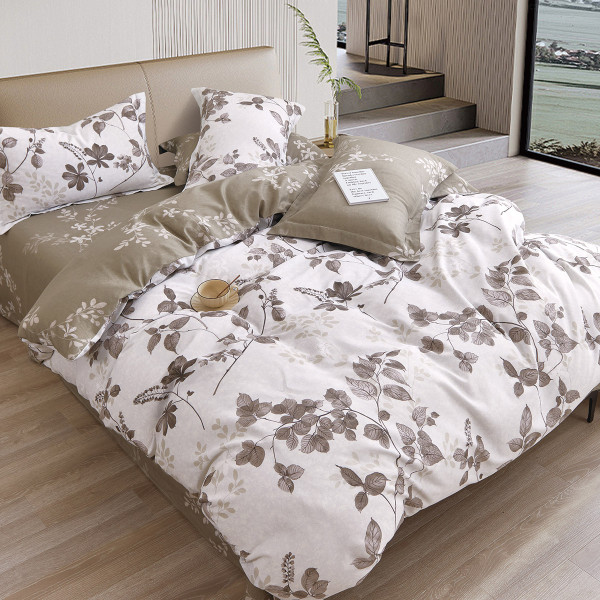 Beauty Home Σετ σεντόνια υπέρδιπλα με λάστιχο Art 12275 Alcestis 165x200+30 Μόκα