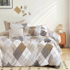 Beauty Home Σετ σεντόνια υπέρδιπλα Art 12276 Anna 230x260 Γκρι,Μπεζ