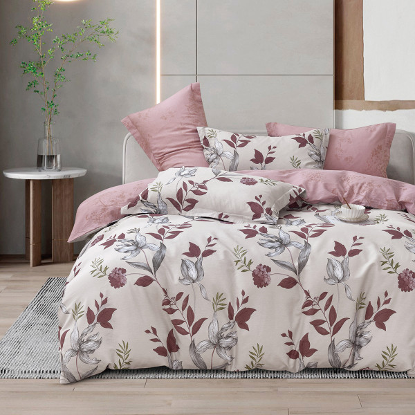 Beauty Home Σετ σεντόνια υπέρδιπλα με λάστιχο Art 12286 Ariel 165x200+30 Αμέθυστος