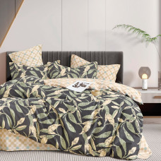 Beauty Home Σετ πάπλωμα υπέρδιπλο Art 12287 Antonella 220x240 Ανθρακί,Λαδί