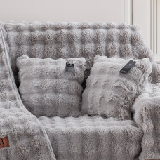 Beauty Home Γούνινη Μαξιλαροθήκη διακοσμητική Art 8721 40x40 Γκρι