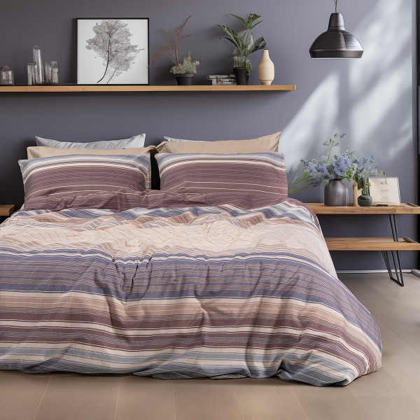 Beauty Home Σετ παπλωματοθήκη φανελένια μονή Dali Art 12332 160x240 Μπεζ