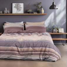 Beauty Home Σετ σεντόνια φανελένια μονά με λάστιχο Dali Art 12332 105x200+32 Μπεζ