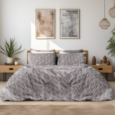 Beauty Home Σετ σεντόνια φανελένια υπέρδιπλα Leonardo Art 12333 240x260 Γκρι