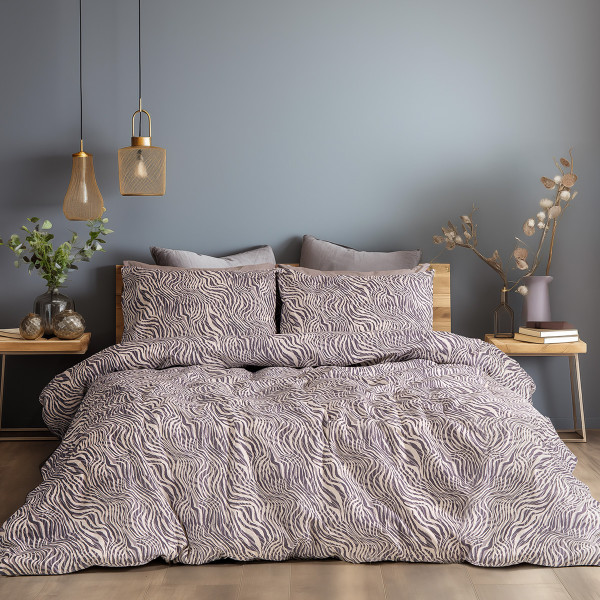 Beauty Home Σετ παπλωματοθήκη φανελένια υπέρδιπλη Gogh Art 12334 230x250 Μόκα