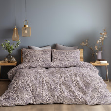 Beauty Home Σετ σεντόνια φανελένια υπέρδιπλα με λάστιχο Gogh Art 12334 170x200+32 Μόκα