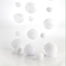 Beauty Home ΓΙΡΛΑΝΤΑ ΜΕ ΛΕΥΚΑ  ΠΟΝ ΠΟΝ 180 CM