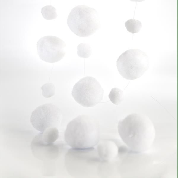 Beauty Home ΓΙΡΛΑΝΤΑ ΜΕ ΛΕΥΚΑ  ΠΟΝ ΠΟΝ 180 CM