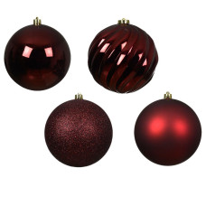 Beauty Home Χριστουγεννιάτικη Μπάλα Μπορντώ  Ø14 cm
