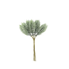 Beauty Home 6 κλαδιά έλατου πράσινα με ιριδίζον γκλίτερ 14.5 cm