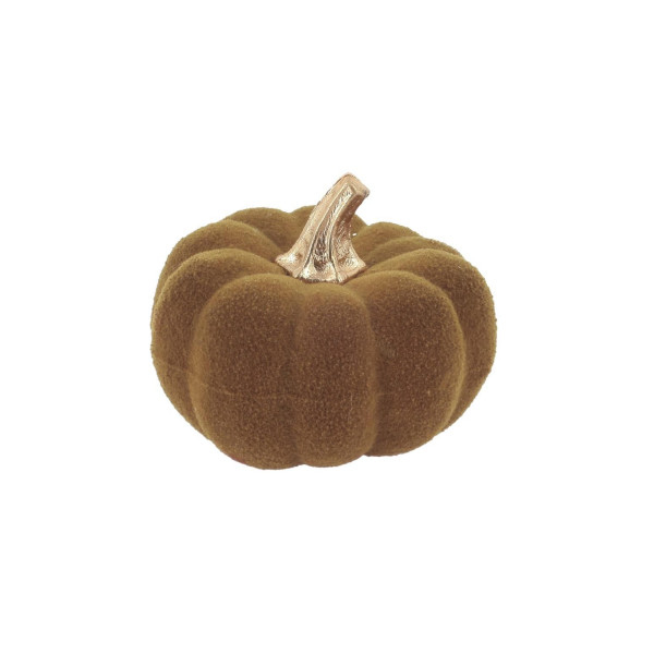 Beauty Home Κολοκύθα βελούδινη Λαδί με χρυσό Ø9 x 7 cm