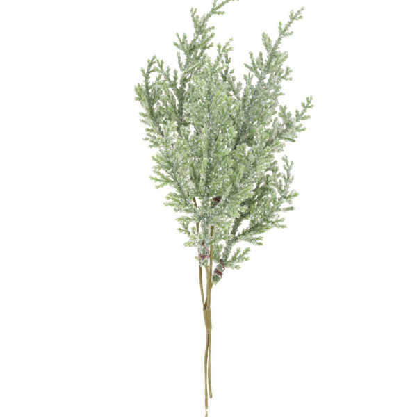 Beauty Home 4 κλαδιά έλατου πράσινα με ιριδίζον γκλίτερ 20 cm