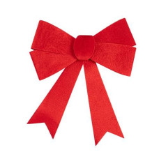 Beauty Home Βελούδινος Κόκκινος Φιόγκος με Γκλίτερ 30 x 37 cm