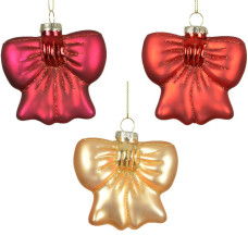 Beauty Home Γυάλινο Φιόγκος 8.2cm x 3.9cm x 8.5cm  ΧΡΥΣΟ