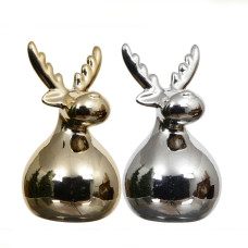 Beauty Home Πορσελάνινο Διακοσμητικό Τάρανδος 5.5 x 5.6 x 9.6 cm  ΧΡΥΣΟ