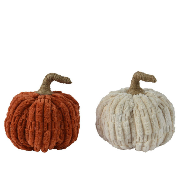 Beauty Home Κολοκύθα με Γούνα Ø13 x 13 cm  Εκρού