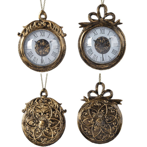 Beauty Home Στολίδι VINTAGE ΡΟΛΟΙ 11.5 x 2.2 x 13 cm