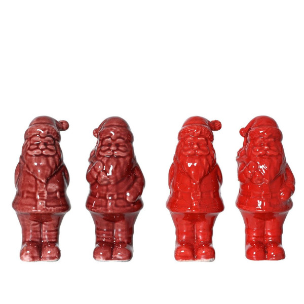 Beauty Home Κεραμικός Αγιος Βασίλης 15 x 14 x 35 cm  Κόκκινο