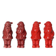 Beauty Home Κεραμικός Αγιος Βασίλης 5 x 5 x 10 cm  Κόκκινο