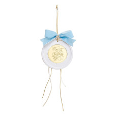 Beauty Home ΚΡΕΜΑΣΤΟ ΣΤΡΟΓΓΥΛΟ ΚΕΡΑΜΙΚΟ ME PLEXI MY 1st CHRISTMAS ΓΑΛΑΖΙΟ