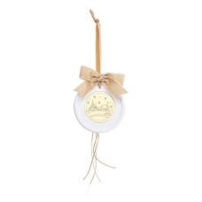 Beauty Home ΚΡΕΜΑΣΤΟ ΣΤΡΟΓΓΥΛΟ ΚΕΡΑΜΙΚΟ ME PLEXI ΧΡΙΣΤ. ΧΩΡΙΟ ΜΠΕΖ