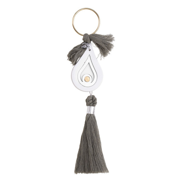 Beauty Home ΚΡΕΜΑΣΤΟ ΚΕΡΑΜΙΚΟ ΔΑΚΡΥ ΜΕ PLEXI GLASS MATI ΑΣΗΜΙ ΠΡΑΣΙΝΟ ΕΥΚΑΛΥΠΤΟΥ